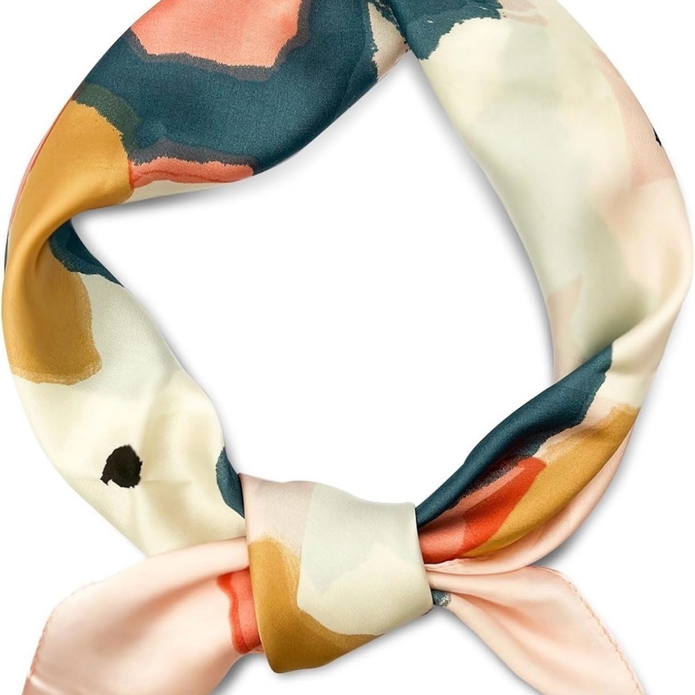 Head Scarf for Women Hair Bandanas Silk Feeling Neckerchief Scarf - Picture 3 of 8